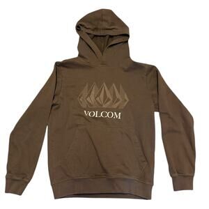 Volcom Boys Brown Pullover Hoodie Sweater Size Large or 12Y